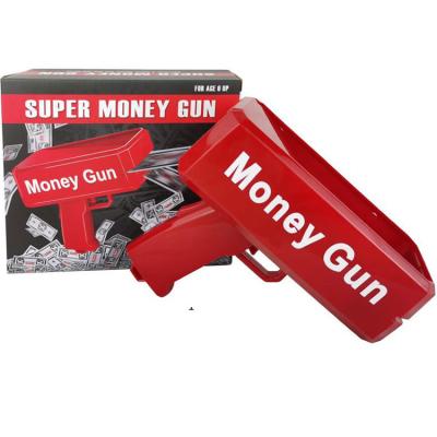 China 2022 Summer Funny Game Hot Selling Battery Operated Cash Cannon Throwing Money Gun Plastic Toy For Kids for sale