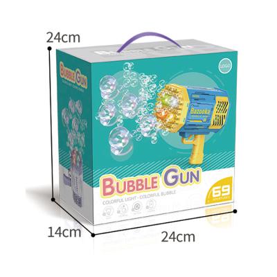 China 2022 69 Holes Plastic Soar Bubble Gun Toys Toy Summer Outdoor Play Plastic Automatic Electric Gift Blowing Soap Machine For Kids for sale