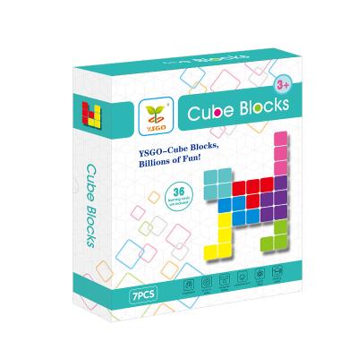 China DIY TOY Puzzle Magic Cube Building Block Toys with 36 Card Enlightenment Parent-child Interaction Educational Toys for Children for sale