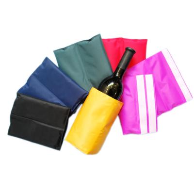 China Viable Wholesale Ice Bag Wine Color Wine Cooler Bag Gel Bottle Freezer Wine Cooler Sleeve for sale