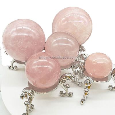 China Europe Best Price Healing Crystals Sphere Ornaments Rose Quartz Crystal ball For Souvenirs for sale