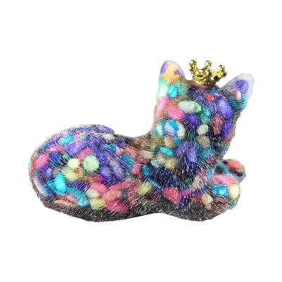 China China Crystal Chips Resin lucky Colorful Conch  Cat Crafts Figurines  Christmas Ornaments  Wholesale for sale