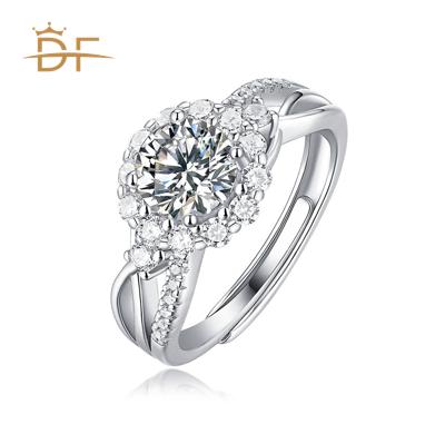 China Latest Design Simple Geometric Engagement Ring Diamond Wedding Ring For Girl for sale