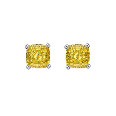 China Other Commuter Earrings Ice 77 Pillow Shaped Flower Cut High Carbon 92 Diamond Earrings Female Body for sale