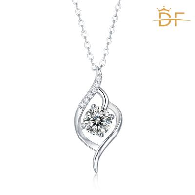 China FASHIONABLE Women 925 Sterling Silver Moissanite Angel Eyes Chain Pendant Necklaces for sale