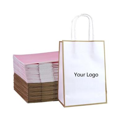 China Recyclable In Stock Large Capacity Kraft Reusable Blank Kraft Paper Shopping Gift Bag for sale