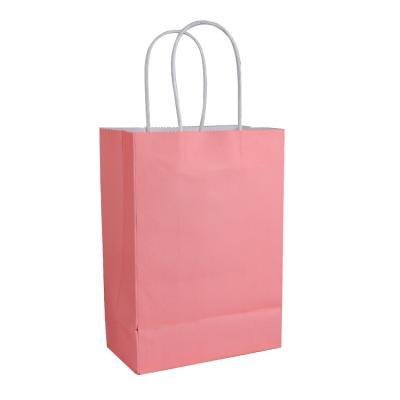 China Recyclable In Stock Recyclable Multi Color Brown Kraft Paper Eco Friendly Sustainable Shopping Paper Bags for sale