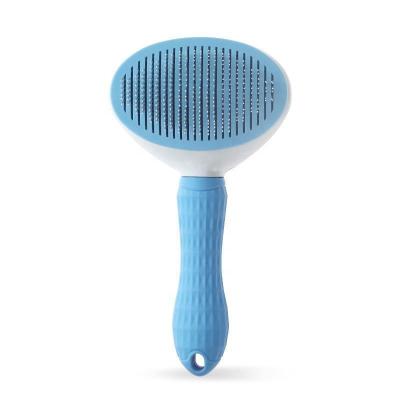 China Stored Dog and Cat Hair One Key Remove Hair Comb Pet Massage Throwing Remover Grooming Pet Hair Brush for sale