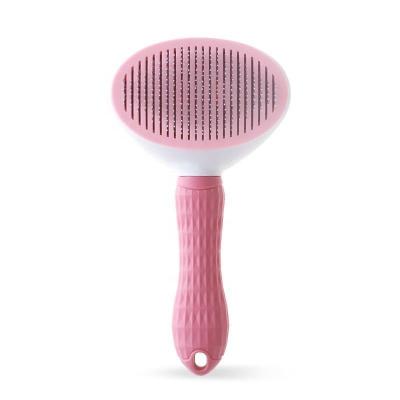 China Stocked Self Cleaning Grooming Slicker Brush, Dog Cat Bunny Pet Grooming Shedding Brush, Pet Massaging Tool for sale