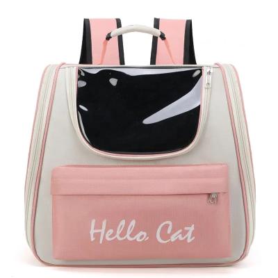 China Pastel Color Stocked Cat Carrier Bag Pet Carrier Cat Backpack Beg Kucing Pet Travel Premium Bag for sale