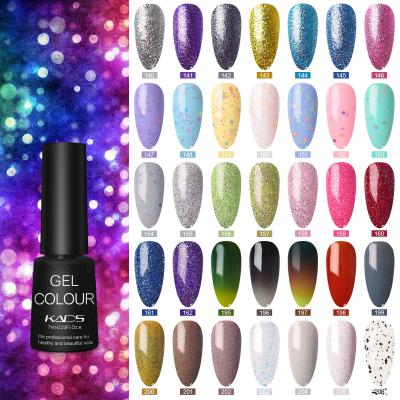 China Nail Salon DIY Nail Art KADS 7ml Colorful Nail Gel Polish Soak Off UV LED Gel Varnish Glitter Glitter Nail Gel Polish DIY Nail Art for sale