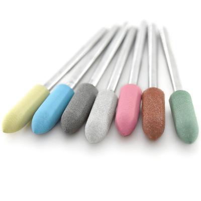 China Nail Bits for High Quality Ruber Silicone Nail Drill Bits Electric Nail Drill Bits Milling Cutters Manicure Rubber Electric Machine for sale