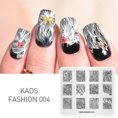 China KADS Fashionable 004 Fashion Stamping Nail Art Plates Beauty Hairstyle Image Nail Stamping Plate for sale