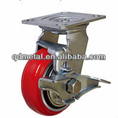 China PP+iron roller transmission part forklift adhesive caster cleaning wheel for sale