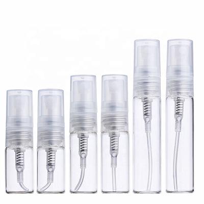 China Refillable Round Empty Perfume Spray Bottle Glass Refillable Cosmetic Mist Pump Fine Packaging Bottles for sale