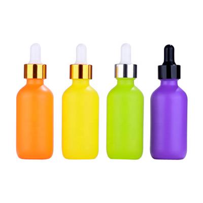 China Custom Refillable Essential Oil Refillable Bottle Round Cosmetic Serum Dropper Convenient Packing Glass Bottle for sale