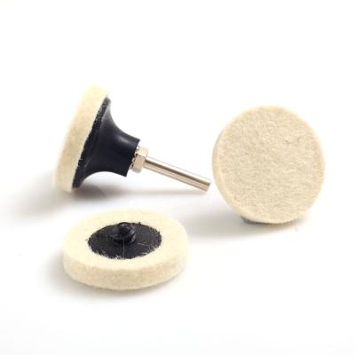 China Hard Abrasive Round Quick Change Disc White Felt Wool Felt Flap Polishing Disc for sale