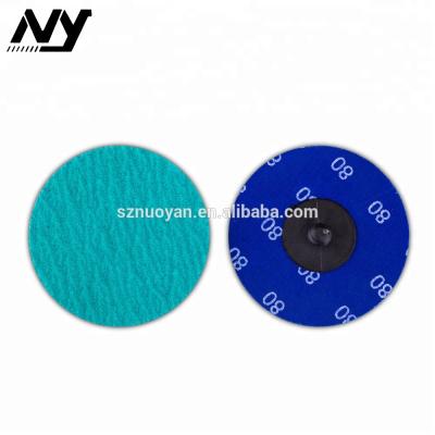 China Removing Paints Zirconia Oxide Clamped 2/3 Inch Roll Lock Quick Change 36/60/80/120 Die Grinder Sanding Disc For Metal for sale