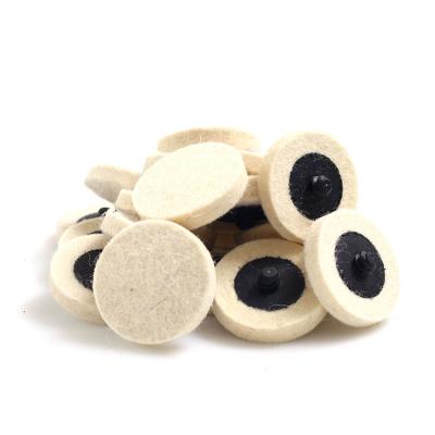 China Hard Abrasive Round White Quick Change Disc Polishing Wool Felt Fiber Abrasive Disc for sale