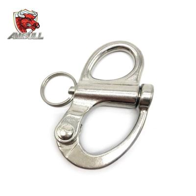 China Heavy Industry Rigging Stainless Steel Quick Release Fixed Bail Swivel Snap Eye Shackle for sale