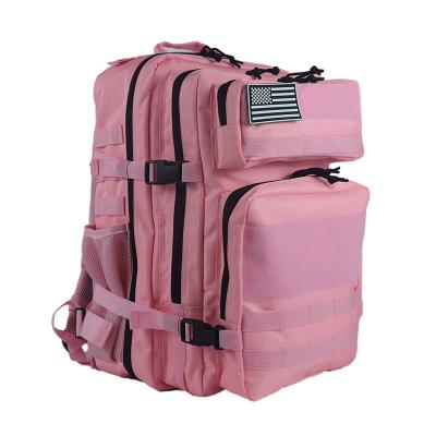 China Women Hiking Pink Backpack 45L Women Packable Travel Sport Hiking Backpack Daypack Bag for sale