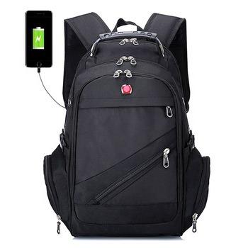 China With Male USB Travel School Bag Backpack Waterproof Women External USB Charging Swiss Laptop Backpack for sale