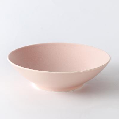 China Viable Certificate Chinese Rose Deep Porcelain Bowl For Restaurant for sale