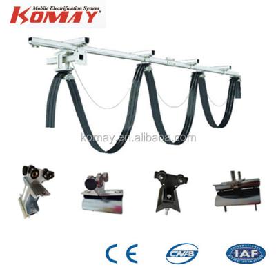 China Galvanized Steel Power Cable Trolley Festoon System Rail Track Festoon Cable Trolley for sale