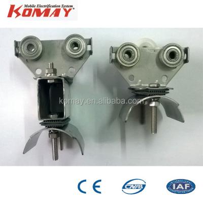 China KOMAY Crane Stainless Steel C Rail Festoon Cable Trolley for Crane and Crane for sale