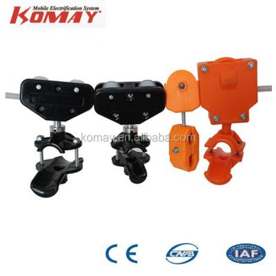 China KOMAY Overhead High Quality Wire Rope Festoon System Wire Rope Trolley Festoon System for sale