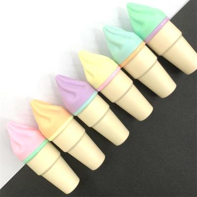 China Promotional Markers & Hot Selling Good Quality Highlighter Bars Macaron Ice Cream Shaped Mini Highlighter Bars Marker Pen Set for sale