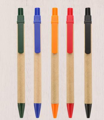 China Factory direct supply retractable craft paper environmental pen for sale