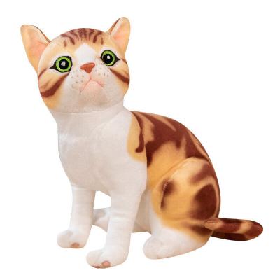 China Plush Hot Selling Imitation Printing Cute Plush Cat Holiday Gifts Children's Toys for sale