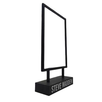 China 2022 New Manufacturer Eco-friendly Square Acrylic Sign Holders Table Stand Metal Desk Rack Custom Menu Prices for sale