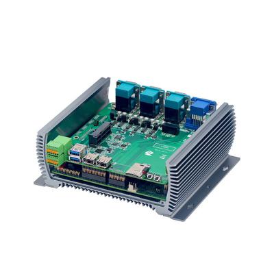 China 4*RS485 Fanless Industrial Embedded Computer I5 6360u Recessed PC Industrial Computer 194mm*155mm*80.5mm for sale