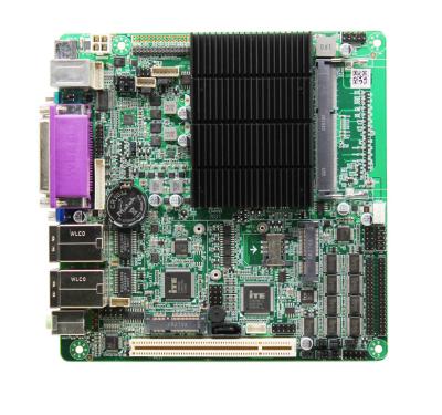 China China hot selling 2 ethernet port motherboard j1900 itx mini desktop motherboard with 2 ethernet port for sale