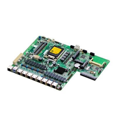 China LGA1151 I3 I5 I7 8 lans pfsense firewall motherboard 8 ethernet core I3 I5 I7 firewall pfsense motherboard for sale