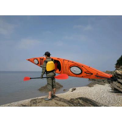 China LLDPE Outrigger Canoe Hard Plastic Transparent Whitewaters Sea Fisherm Racing Single Seat Fishing One Person Hinchable Kayak for sale