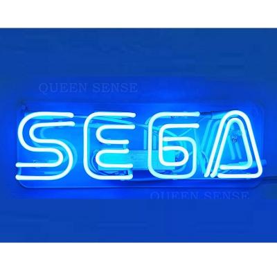 China Sega Blue Neon Light Buildings Acrylic Custom Beer Bar Sign Lamp Handmade Glass Decorate Wall Room Windows Neon Sign Home Glass for sale