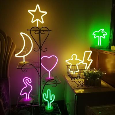 China Indoor Neon Lights Led Colorful Neon Lamps Rainbow Star Neon For Room Home Party Wedding Decoration Christmas Gift Kid Toy Animal Light for sale