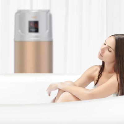 China Hotel R134A Air To Water Source All In One Heat Pump Water Heater 200L Water Tank for sale