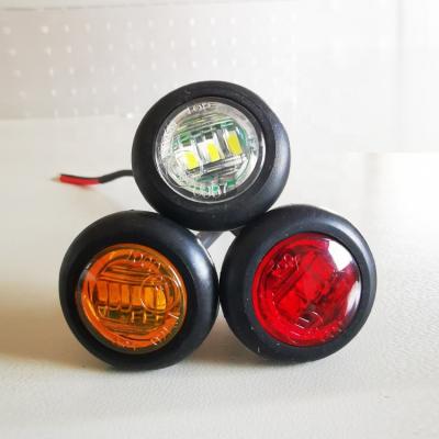 China Competitive price 3/4 inch round mini polycarbonate led trailer lights for sale