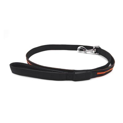 China Customized Viable Luxury LOGO Dog Leash With Black Strap for sale