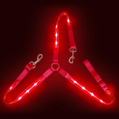 China Horse Decoration Safety Glow in the Dark Saddle Riding Led Flashing Harness for sale