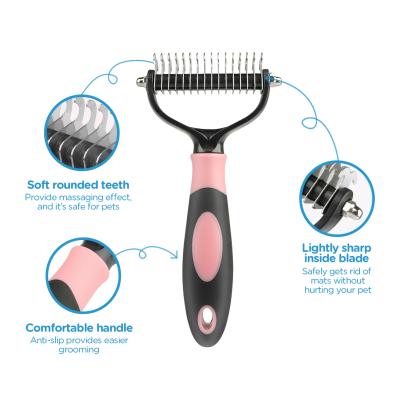 China 2021 Amazon Success Pet Dog Sustainable Brush Deshedding Slicker Sweeper Sweep Long Pet Hair Comb for sale