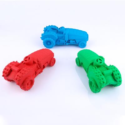 China Sustainable Natural Rubber Ball Shape Teeth Cleaning Dental Care Pet Indestructible Rubber Squeaky Toys for sale