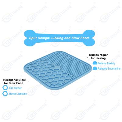 China Viable Silicone Wash Lick Peanut Butter Mat Cat Slow Feeders for sale