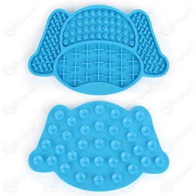 China Viable Factory Wholesale Custom Dog Bath Pet Licking Peanut Silicone Sucker Dog Lick for sale