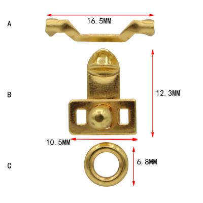 China For Cigar Box Jewelry Packaging Box Metal Accessories Metal Hardware Ring Box Metal Press Lock for sale