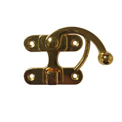 China For Retro Antique Hardware 28MM Furniture Cigar Box Swing Horn Lock Latch Hook Latch Buckle Right Left Clasp Wood for sale